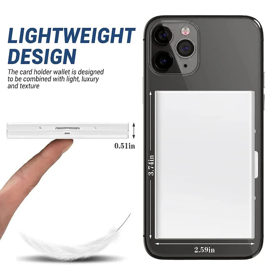 Antitheft anti Rfid Blocking ID Bank Credit Card Holder Wallets Men Slim Thin Aluminum Box Metal Mini Minimalist Cardholder Case