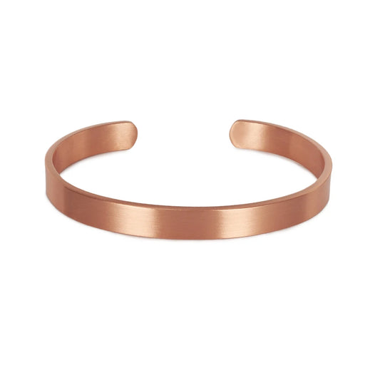 Pure Copper Bracelets for Women Men Unisex 8Mm Wide Adjustable Cuff Bangles Female Resizable Jewelry Soft Solid Copper