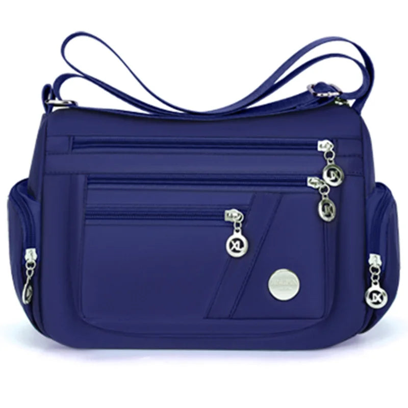 New Style Neutral Nylon Fabric Ladies' Handbag Oxford Cloth Shoulder Strap Crossbody Bag Travel Bag Multi-Compartment Casual Bag