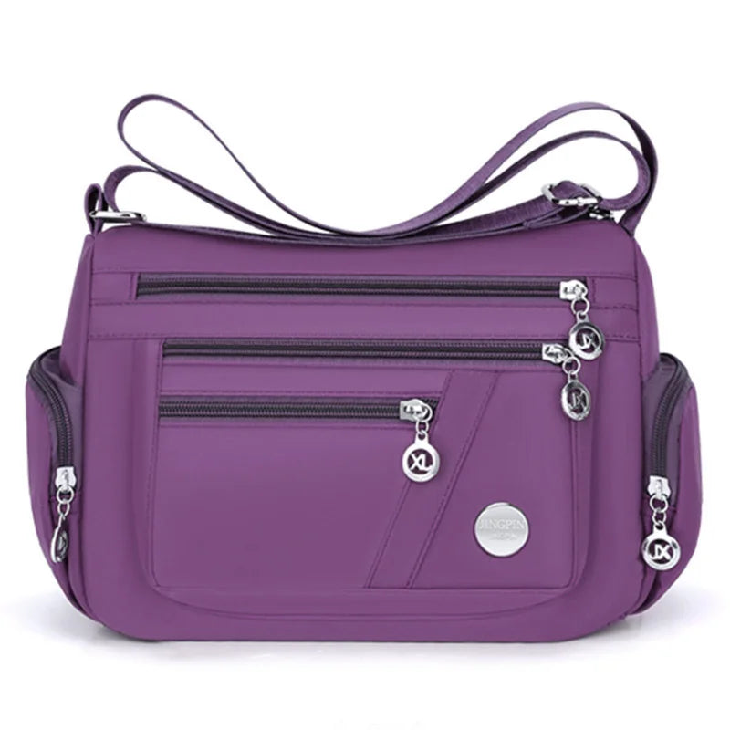New Style Neutral Nylon Fabric Ladies' Handbag Oxford Cloth Shoulder Strap Crossbody Bag Travel Bag Multi-Compartment Casual Bag