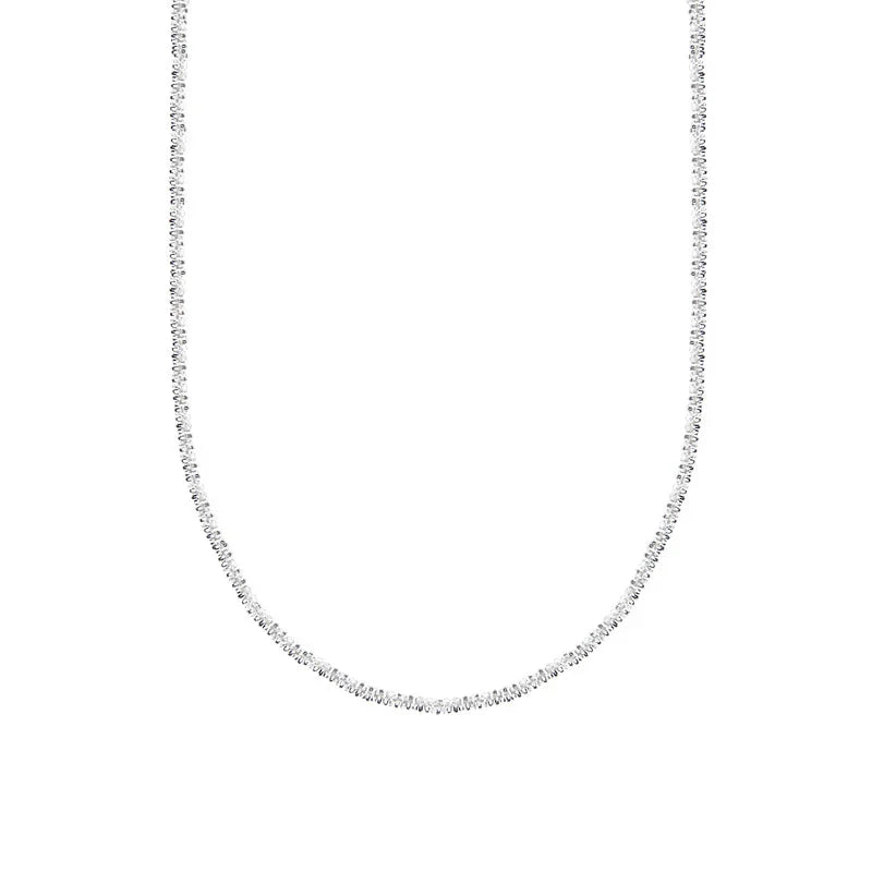 Popular 925 Sterling Silver Sparkling Clavicle Chain Choker Necklace for Women Fine Jewelry Wedding Party Birthday Gift