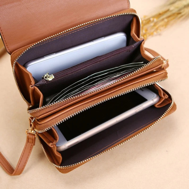 Women'S Wallet Korean Handbag Multi Card Large Capacity Casual Shoulder Bag Mobile Phone Packet Fashion New Style