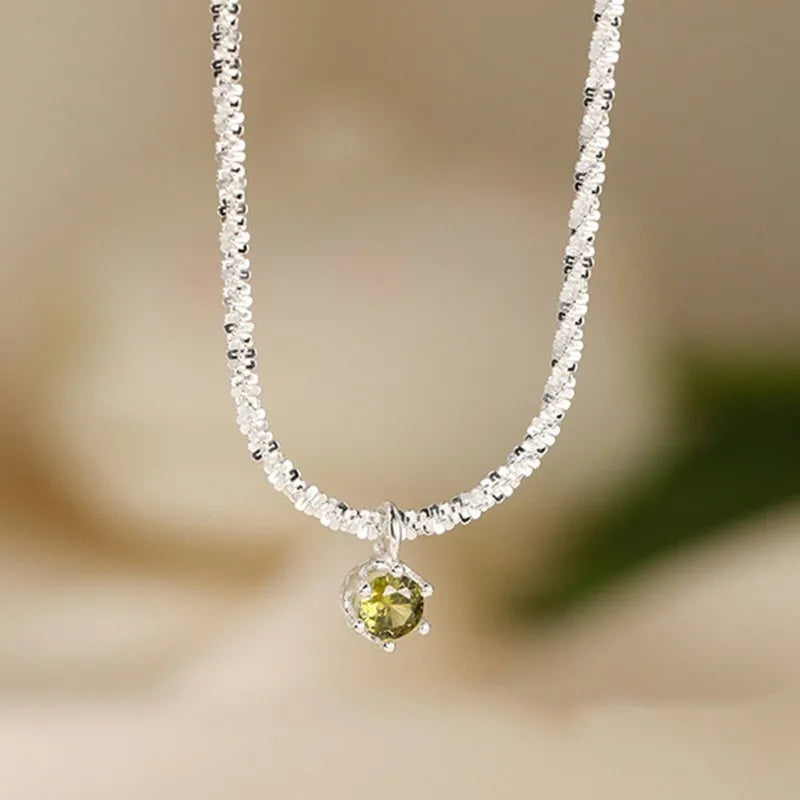 Luxury 925 Sterling Silver AAAAA Zircon Pendant Necklace Fashion Italian Silver Necklace Women Jewelry