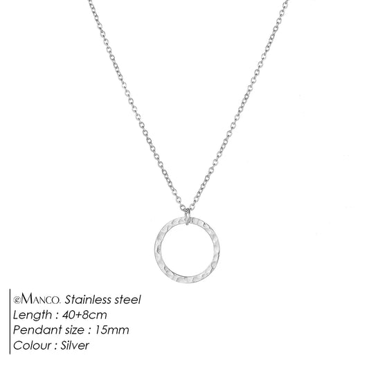 Emanco Statement Necklace Women Dainty Stainless Steel Necklace Choker Pendant Necklace Fashion Jewelry