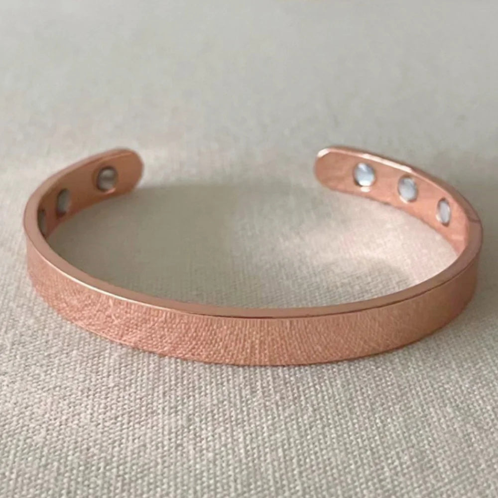 Magnetic Copper Bangle Bracelet Personality Vintage Health Balance Energy Therapy Arthritis Pain Relief Adjustable Bracelet